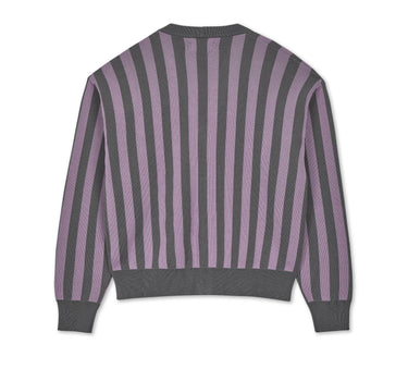 Purple & Gray Stripe Cardigan