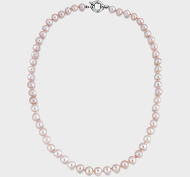 PINK PEARL NECKLACE PN001 silver