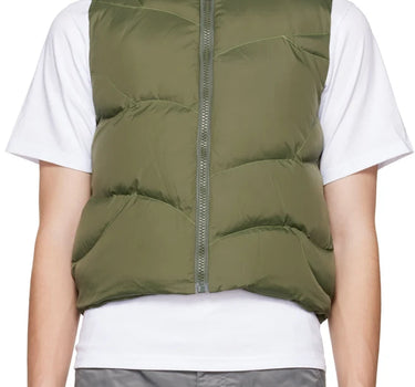 TomBogo Green Leaf Puffer Vest